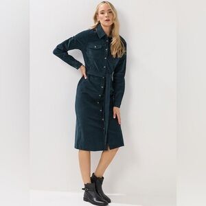 Saks Fifth Avenue Denim Midi Sleeve Dress, MD